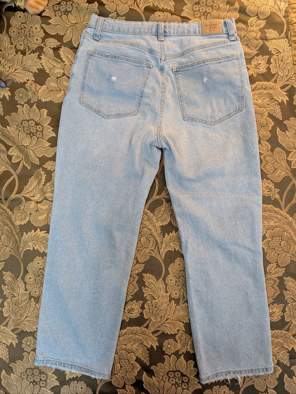 Abercrombie & Fitch Women's Light Blue Distressed Jeans Size 30/10 R - Picture 2 of 14
